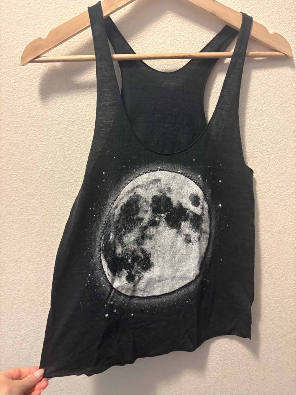 Black Moon Graphic Racerback Tank Top Astrology